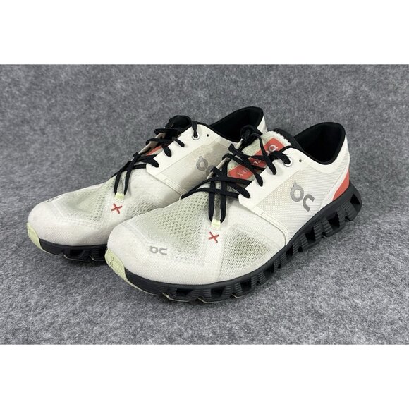 On Cloud X 3 Shoes Mens Size 10 Ivory Flame Lightweight Running Gym Sneakers - Picture 2 of 10